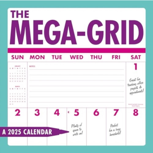 Carousel Calendars Mega Grid Sunday Start Square Wall Calendar 2025 (häftad, eng)