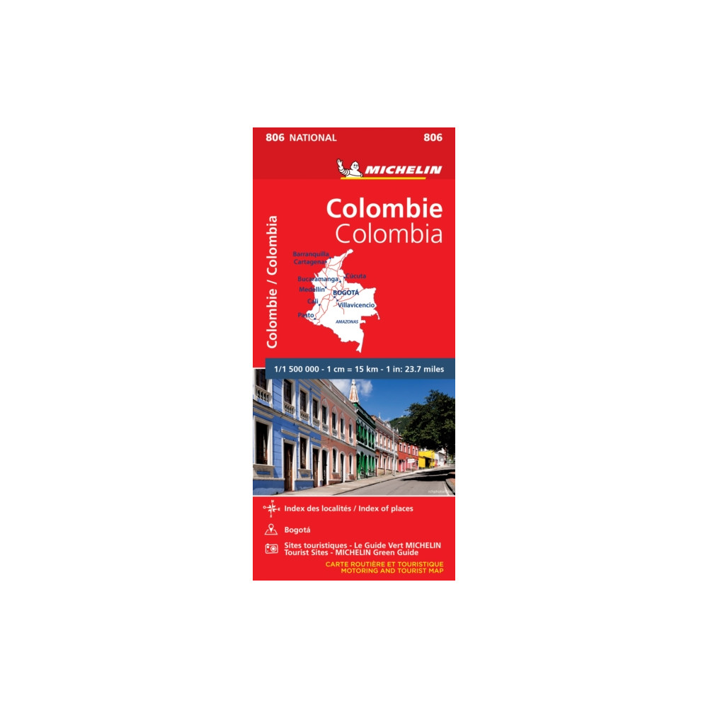Produktbild för Colombia - Michelin National Map 806