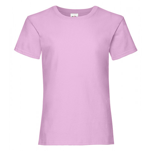 Fruit of the Loom Girls Valueweight T Light Pink