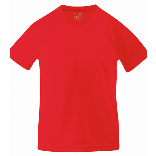 Fruit of the Loom Kids Performance T Red