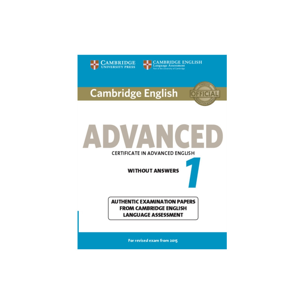 Produktbild för Cambridge English Advanced 1 for Revised Exam from 2015 Student's Book without Answers (häftad, eng)