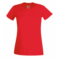 Fruit of the Loom Ladies Performance T Red