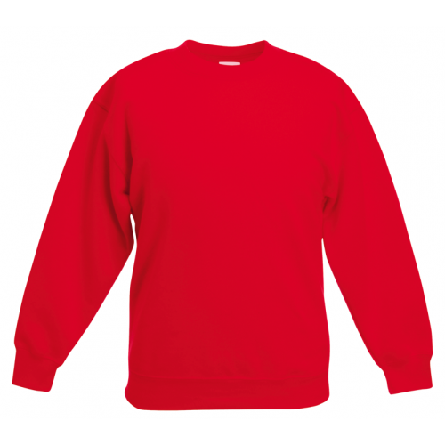 Fruit of the Loom Kids Set-In Sweat Red