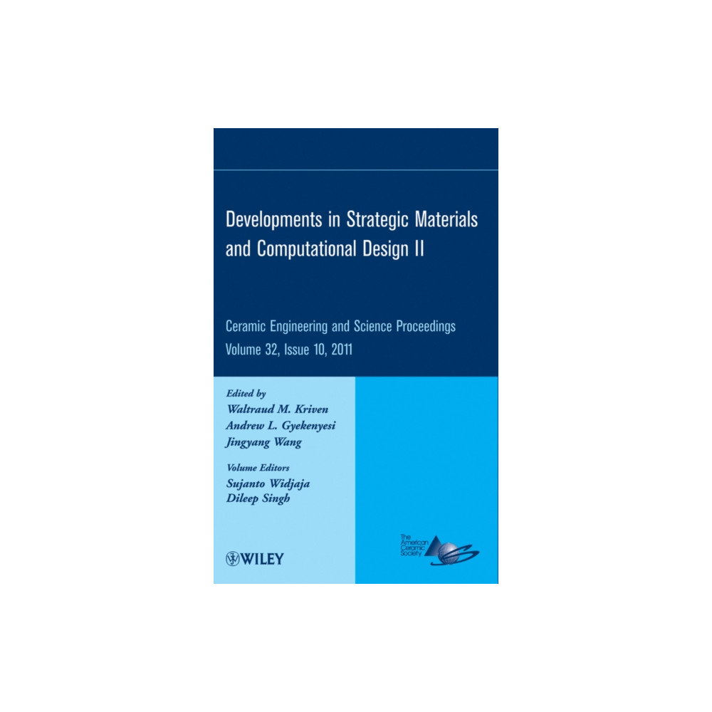 Produktbild för Developments in Strategic Materials and Computational Design II, Volume 32, Issue 10 (inbunden, eng)