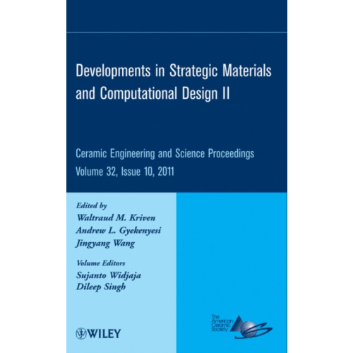John Wiley & Sons Inc Developments in Strategic Materials and Computational Design II, Volume 32, Issue 10 (inbunden, eng)