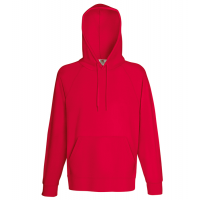Fruit of the Loom Lightweight Hooded Sweat Red
