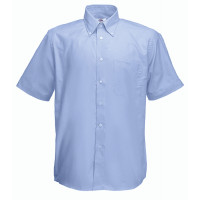 Fruit of the Loom Short Sleeve Oxford Shirt Oxford Blue
