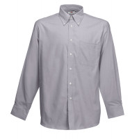 Fruit of the Loom Long Sleeve Oxford Shirt Oxford Grey