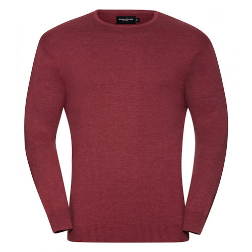 Russell Men´s Crew Neck Pullover Cranberry Marl