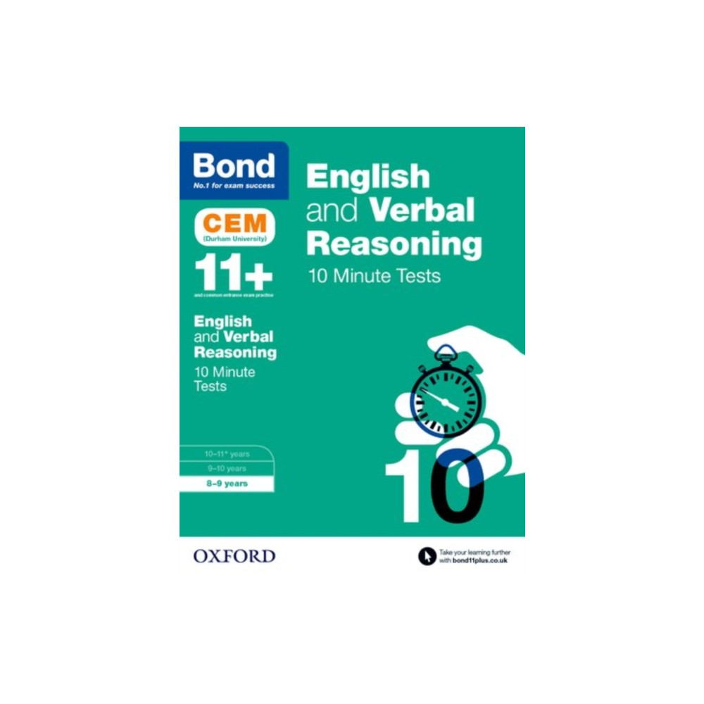 Produktbild för English & Verbal Reasoning: Bond 11+ CEM 10 Minute Tests (now Cambridge Select Insight) (häftad, eng)