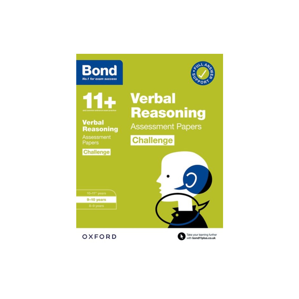Produktbild för Bond 11+ Verbal Reasoning Challenge Assessment Papers 9-10 years (for GL Assessment & other 11 plus exams) (häftad, eng)