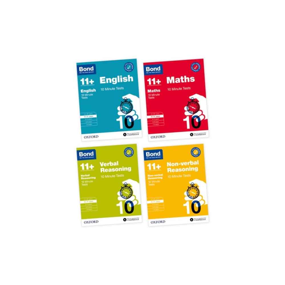 Produktbild för Bond 11+ 10 Minute Tests 10-11+ years Pack: Ready for the 2026 exam (for GL Assessment & other 11 plus exams) (häftad, eng)