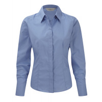 Russell Ladies´ LS Polycotton Easy Care Fitted Poplin Shir Corporate Blue