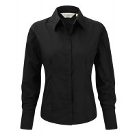 Russell Ladies´ LS Polycotton Easy Care Fitted Poplin Shir Black