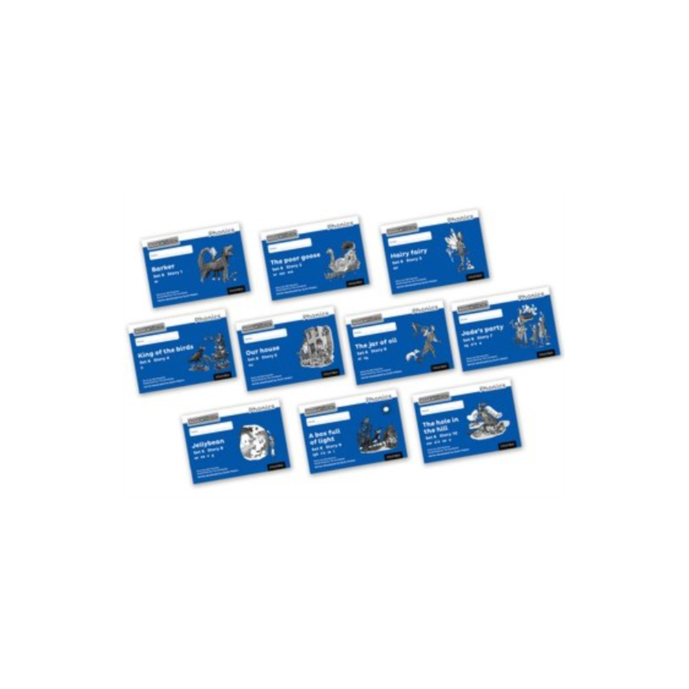 Produktbild för Read Write Inc. Phonics: Blue Set 6 Core Black & White Storybooks (Mixed Pack of 10) (häftad, eng)