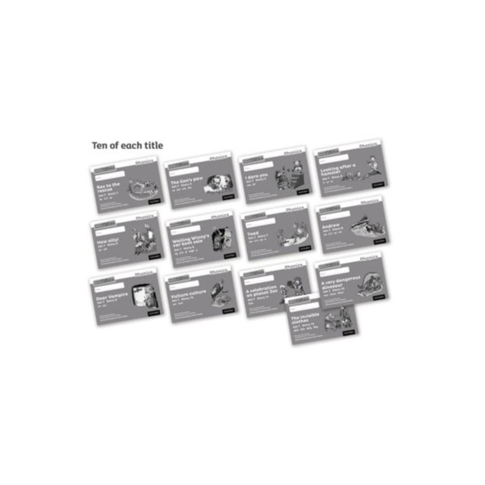 Produktbild för Read Write Inc. Phonics: Grey Set 7 Core Black & White Storybooks (Pack of 130) (häftad, eng)