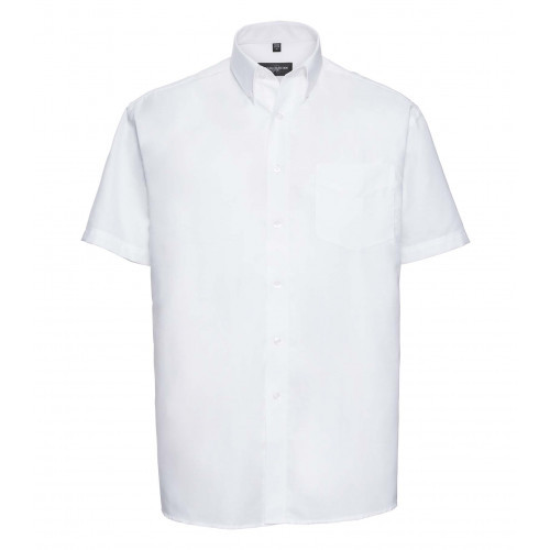 Russell Men´s Short Sleeve Easy Care Oxford Shirt White