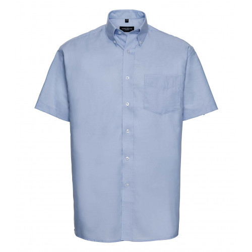 Russell Men´s Short Sleeve Easy Care Oxford Shirt Oxford Blue