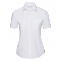 Russell Ladies´ Short Sleeve Polycotton Easy Care Poplin S White