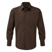 Russell Men LS Easy Care Fitted Chocolate