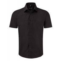 Russell Men Sh Sl Easy Care Fitted Black