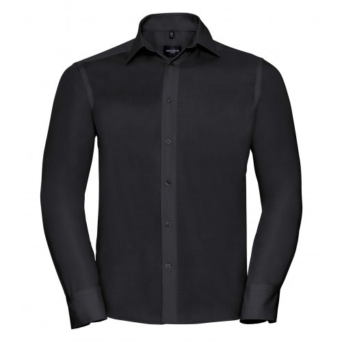 Russell Men´s Long Sleeve Tailored Ultimate Non-Iron Shirt Black