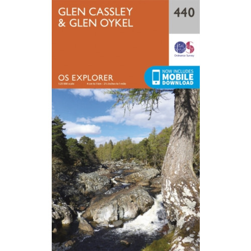 Ordnance Survey Glen Cassley and Glen Oykel