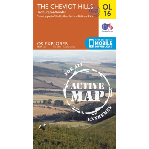 Ordnance Survey The Cheviot Hills, Jedburgh & Wooler