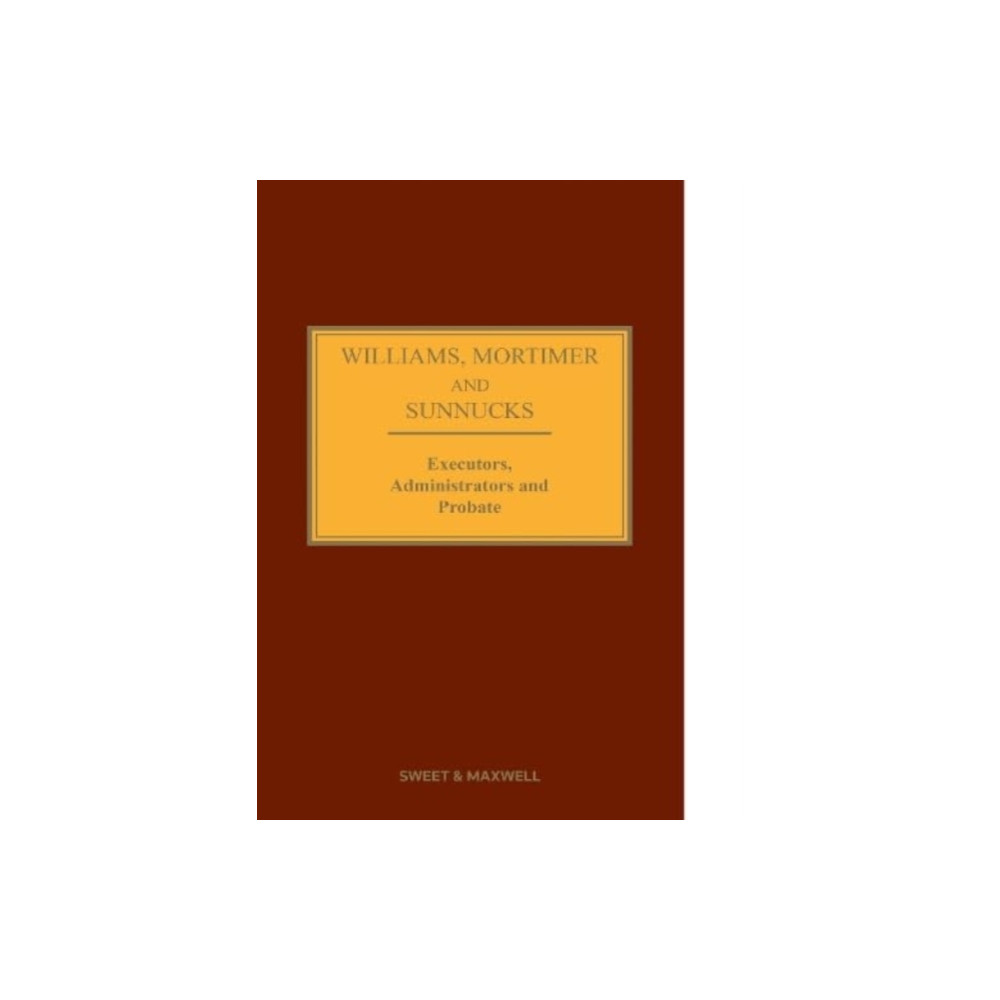 Produktbild för Williams, Mortimer & Sunnucks - Executors, Administrators and Probate (inbunden, eng)