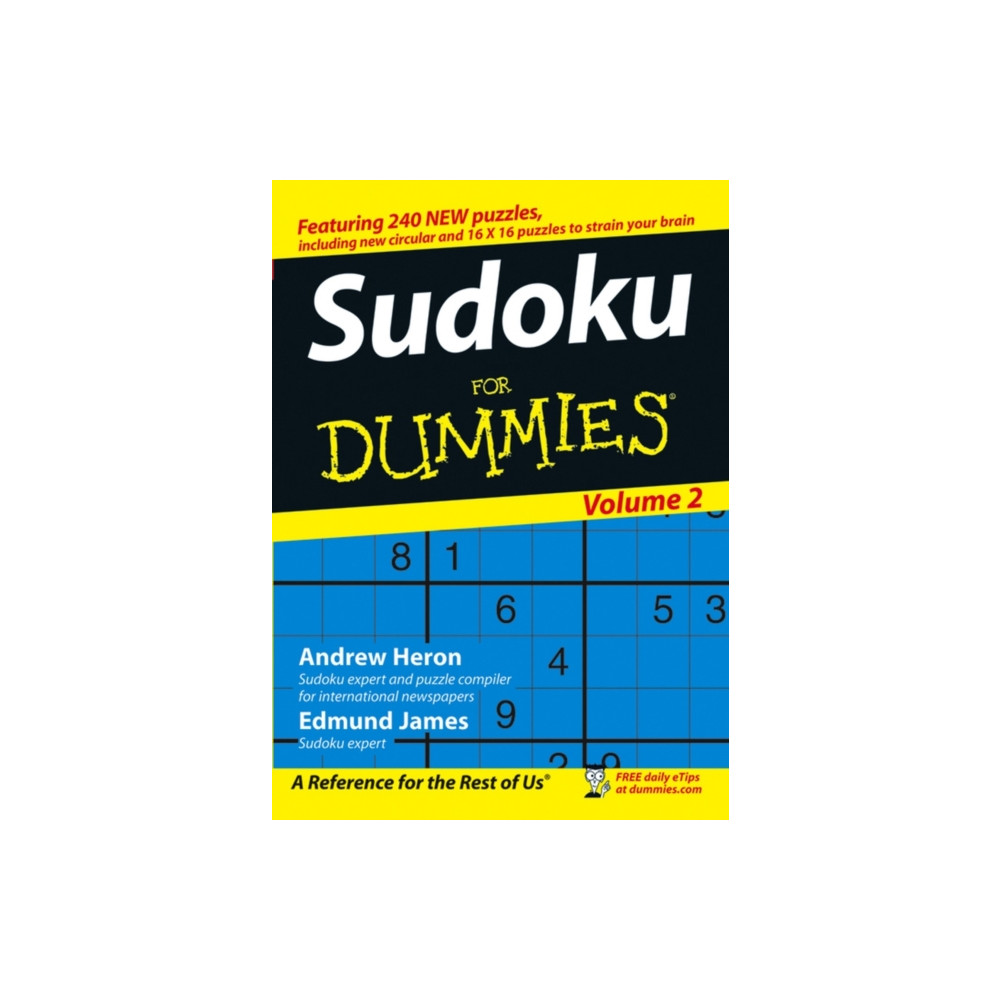 Produktbild för Sudoku For Dummies, Volume 2 (häftad, eng)