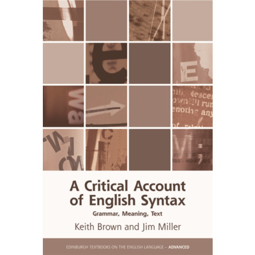 Edinburgh university press A Critical Account of English Syntax (häftad, eng)