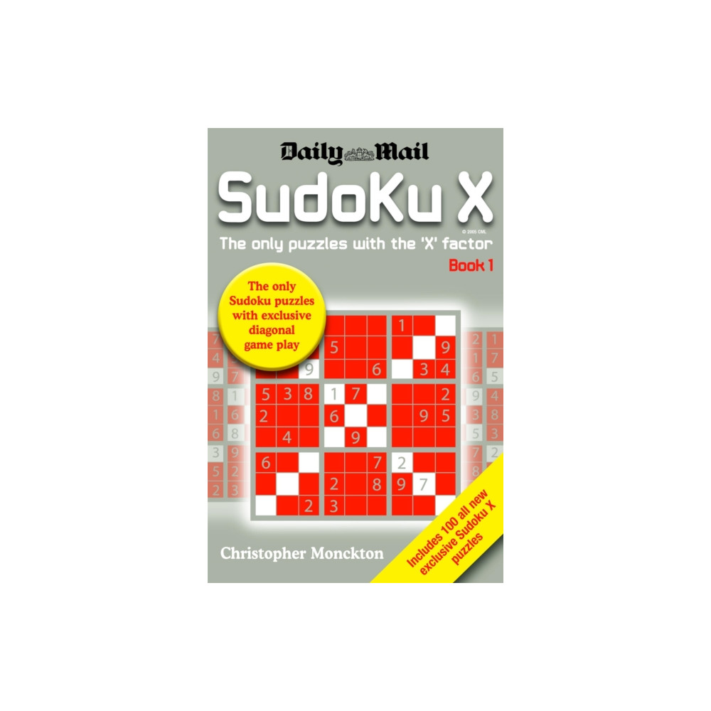 Produktbild för Sudoku X Book 1 (häftad, eng)