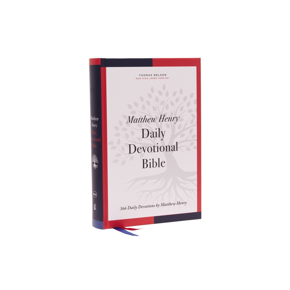 Produktbild för NKJV, Matthew Henry Daily Devotional Bible, Hardcover, Red Letter, Thumb Indexed, Comfort Print (inbunden, eng)