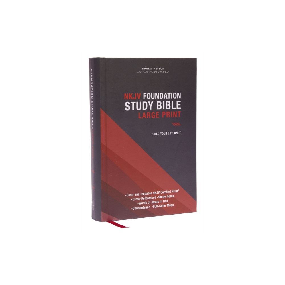 Produktbild för NKJV, Foundation Study Bible, Large Print, Hardcover, Red Letter, Thumb Indexed, Comfort Print (inbunden, eng)
