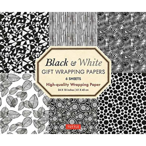 Tuttle Publishing Black and White Gift Wrapping Papers - 6 sheets (häftad, eng)