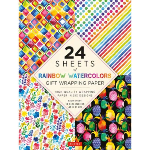 Tuttle Publishing Rainbow Watercolors Gift Wrapping Paper - 24 sheets (häftad, eng)