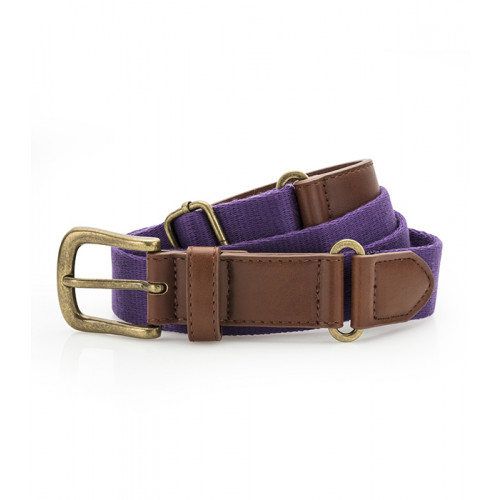 Asquith Faux Leather & Braid Belt Purple