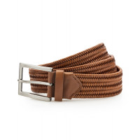 Asquith Leather Braid Belt Tan