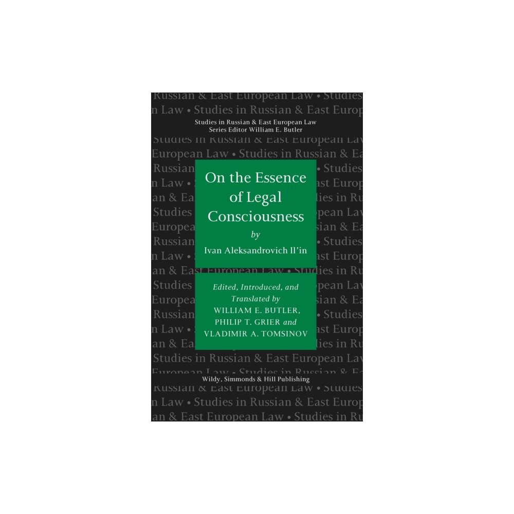 Produktbild för On the Essence of Legal Consciousness (inbunden, eng)