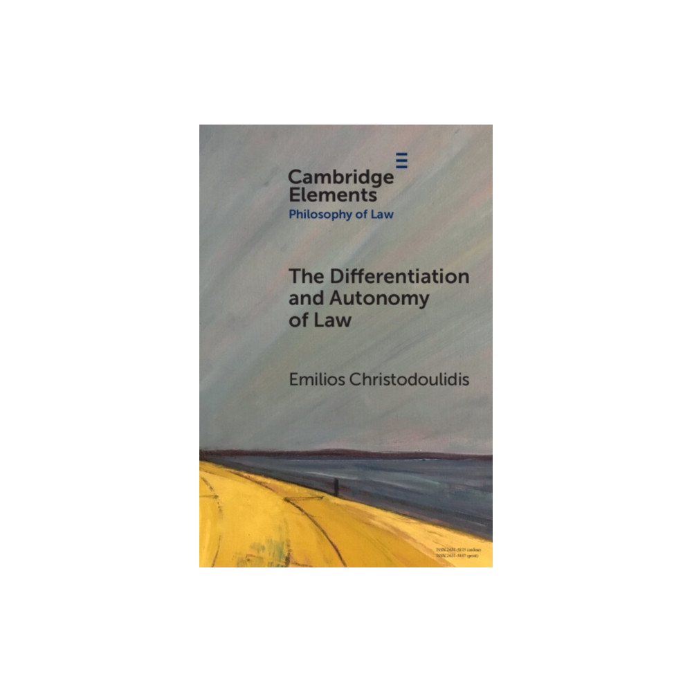 Produktbild för The Differentiation and Autonomy of Law (häftad, eng)
