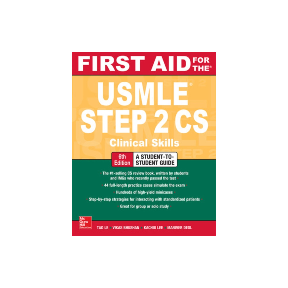 Produktbild för First Aid for the USMLE Step 2 CS, Sixth Edition (häftad, eng)