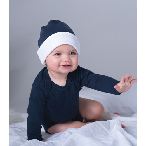 Babybugz Reversible Hat White/Nautical Navy