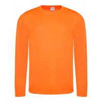 Just Cool Long Sleeve Cool T Electric Orange