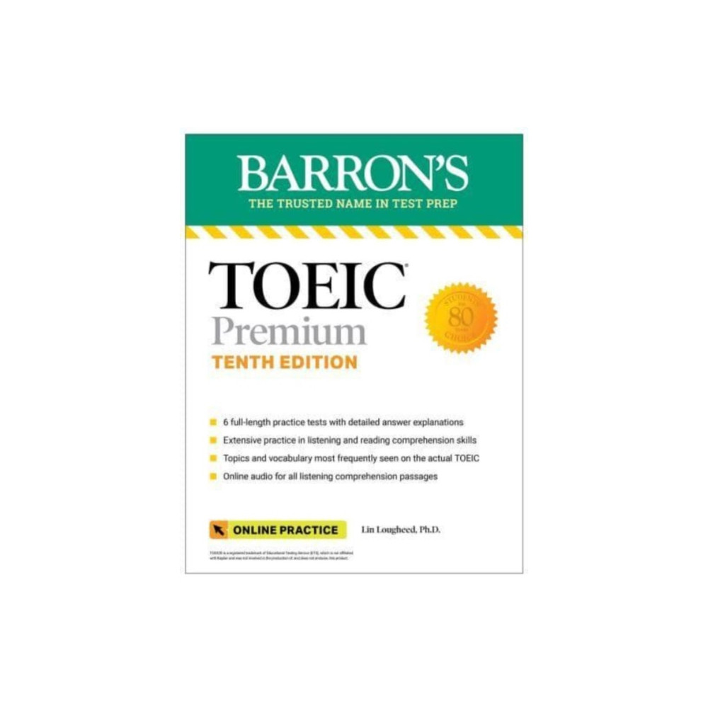 Produktbild för TOEIC Premium: 6 Practice Tests + Online Audio, Tenth Edition (häftad, eng)