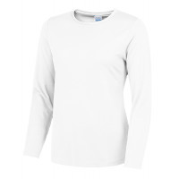 Just Cool Women's Long Sleeve Cool T Artic White