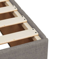 Produktbild för Ramsäng med madrass taupe 100x200 cm tyg