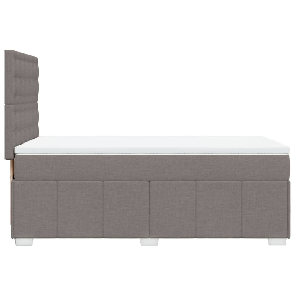 Produktbild för Ramsäng med madrass taupe 100x200 cm tyg
