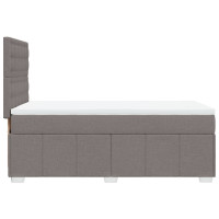 Produktbild för Ramsäng med madrass taupe 100x200 cm tyg