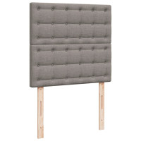 Produktbild för Ramsäng med madrass taupe 100x200 cm tyg
