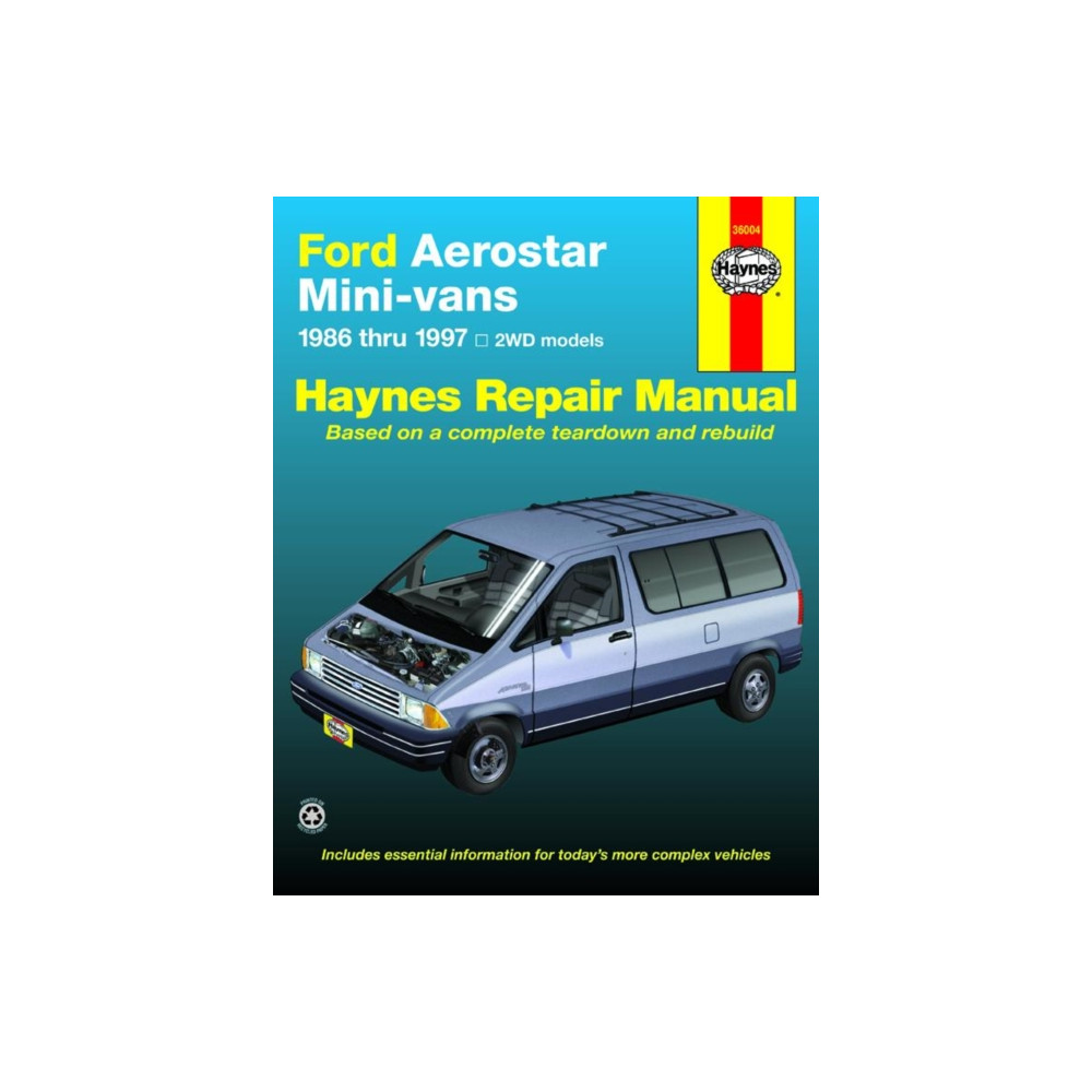 Produktbild för Ford Aerostar Mini-vans (1986-1997) with two wheel drive Haynes Repair Manual (USA) (häftad, eng)